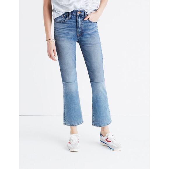 Madewell Retro Crop Bootcut Jeans: Two-Tone Edition Blue Size‎ 24 - Picture 1 of 9